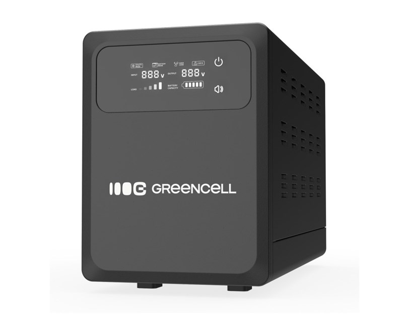 Green Cell UPS (UPSLPPC1000) 1500VA/1000W, Pure Sinusoid, Line Interactive AVR, LCD