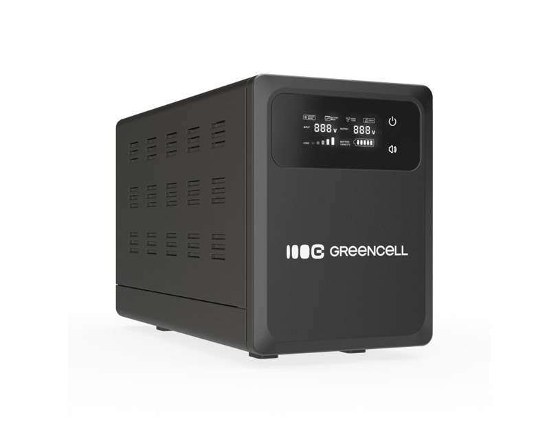 Green Cell UPS (UPSLPPC1000) 1500VA/1000W, Pure Sinusoid, Line Interactive AVR, LCD