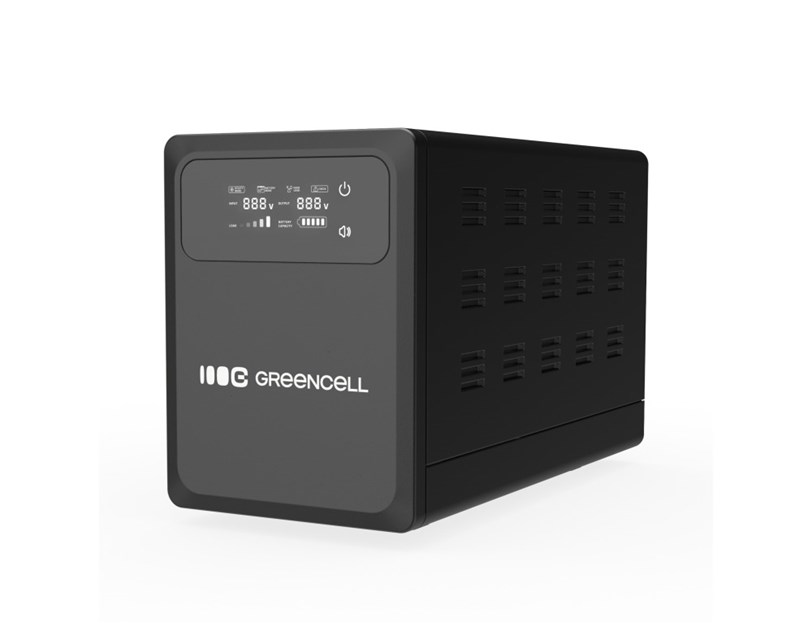 Green Cell UPS (UPSLPPC1000) 1500VA/1000W, Pure Sinusoid, Line Interactive AVR, LCD