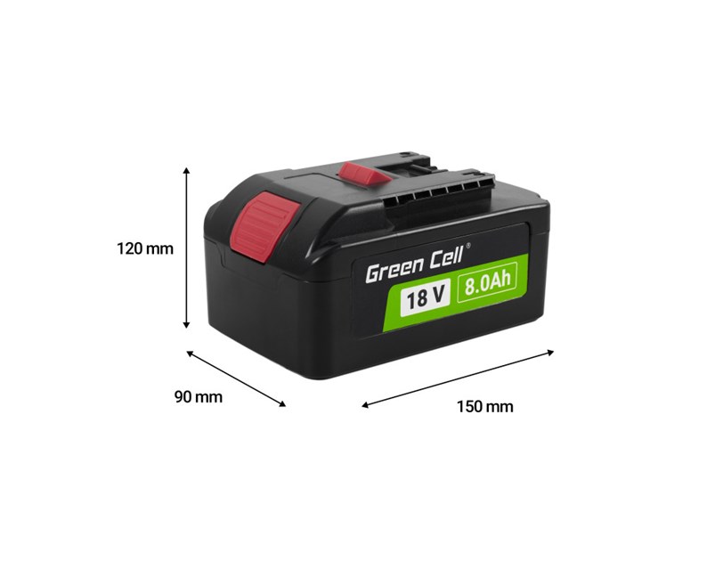 Green Cell (PTBO18V8) baterija 8Ah/18V za Bosch alat, GBA1600Z00038