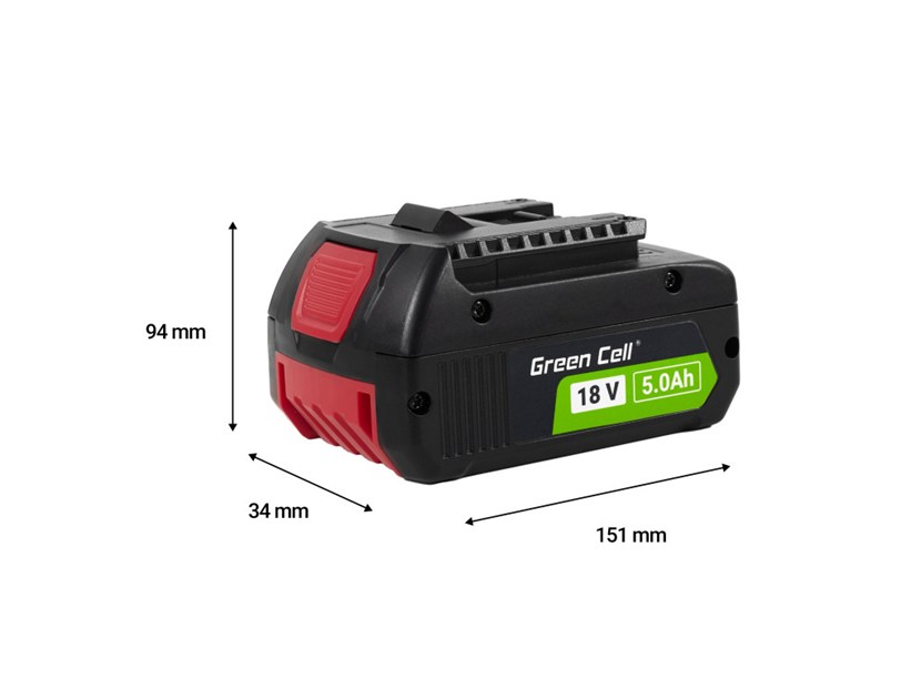 Green Cell (PTBO18V5) baterija 5Ah/18V za Bosch alat, GBA 1600A002U5