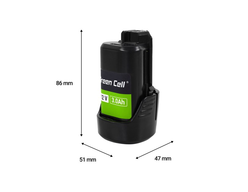 Green Cell (PTBO12V3) baterija 3Ah/12V za Bosch alat, 1600A00X79