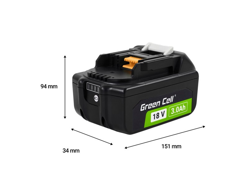 Green Cell (PTMA18V3) BL1830 baterija 3Ah/18V za Makita LXT