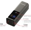 Verbatim Powerbank 27000 mAH Charge 'n' Go 183W max, Dual USB-C® port, 1xUSB-A, Smart digital TFT display