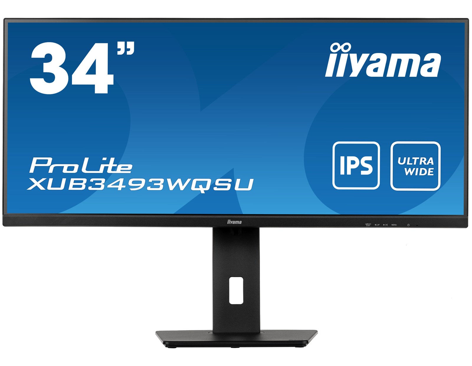 IIYAMA 34" XUB3493WQSU-B5 UWQHD (3440×1440) 21:9 ADS-IPS, 75Hz, 4ms, 400cd/m2, HDMI×2/DP, USB3.0×2, Pivot, PiP, zvučnici, crni