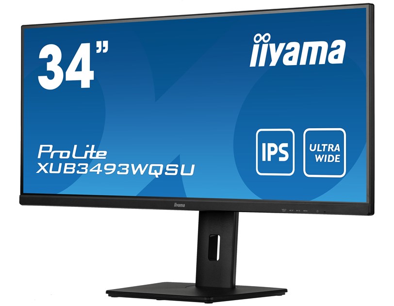 IIYAMA 34" XUB3493WQSU-B5 UWQHD (3440×1440) 21:9 ADS-IPS, 75Hz, 4ms, 400cd/m2, HDMI×2/DP, USB3.0×2, Pivot, PiP, zvučnici, crni