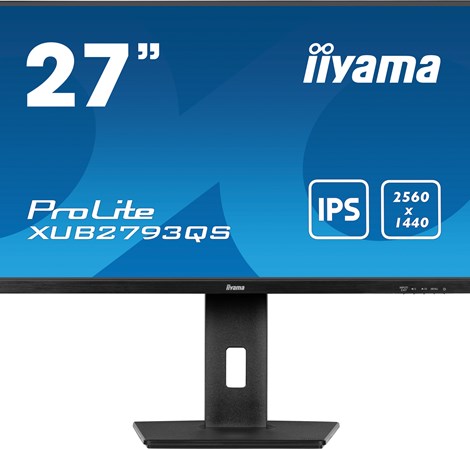 IIYAMA 27" XUB2793QS-B6 QHD (2560x1440) IPS 16:9, Pivot, HAS, 100Hz, 250 cd/m2, 1300:1, HDMI, DP, zvučnici, crni