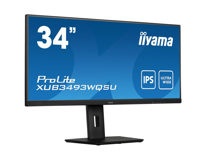 IIYAMA 34" XUB3493WQSU-B5 UWQHD (3440×1440) 21:9 ADS-IPS, 75Hz, 4ms, 400cd/m2, HDMI×2/DP, USB3.0×2, Pivot, PiP, zvučnici, crni