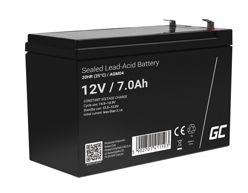 Green Cell (AGM04) baterija AGM 12V 7Ah