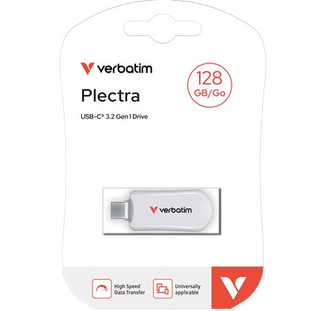 Verbatim Plectra USB-C Flash Drive 128GB, bijeli