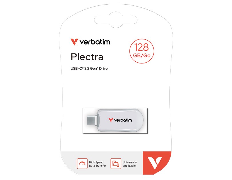 Verbatim Plectra USB-C Flash Drive 128GB, bijeli