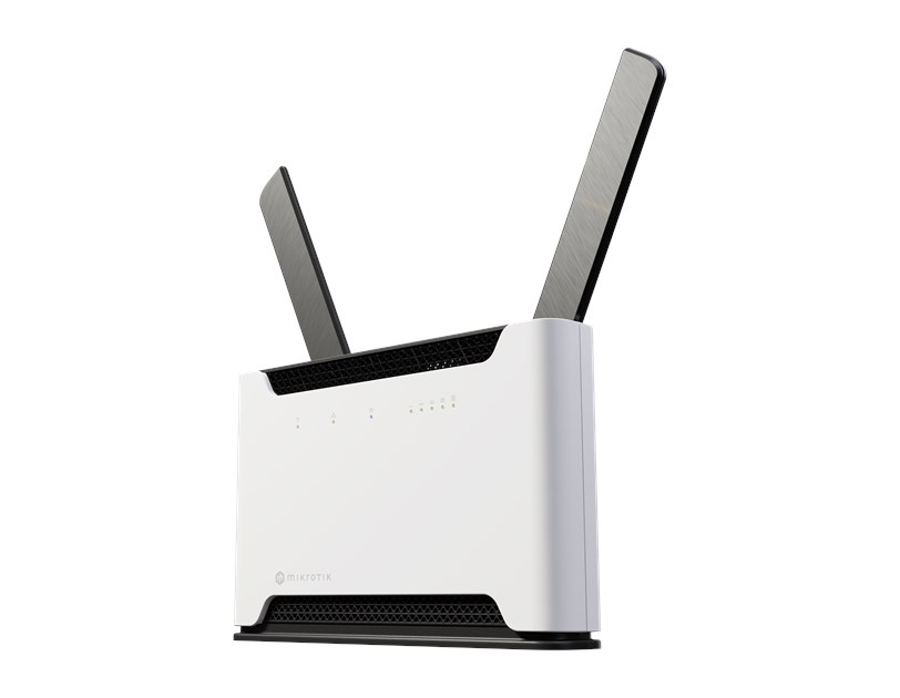 Mikrotik Chateau 5G R17 ax - eSIM, Smart aggregation + wide regional FDD+TDD, 4X4 MIMO, RouterOS v7, 1GB RAM, 128MB FLASH, 4x 10/100/1000 Ethernet ports, 1x 2.5G Ethernet port, 1x SIM slot (Micro SIM)