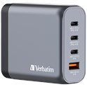 Verbatim GNC-140 GaN zidni punjač 140W, 4 priključka, 2 x USB-C PD 140 W / 1 x USB-C PD 20 W / 1 x USB-A QC 3.0