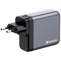 Verbatim GNC-140 GaN zidni punjač 140W, 4 priključka, 2 x USB-C PD 140 W / 1 x USB-C PD 20 W / 1 x USB-A QC 3.0