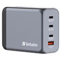 Verbatim GNC-200 GaN zidni punjač 200W, 4 priključka, 2 x USB-C PD 100 W / 1 x USB-C PD 65 W / 1 x USB QC 3.0