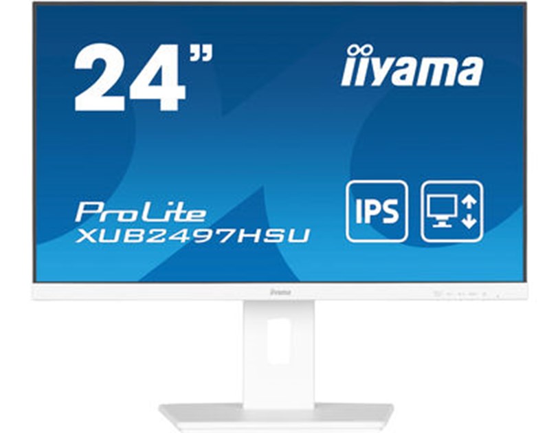 IIYAMA 24" XUB2497HSU-W2 FHD (1920x1080) IPS 16:9, Pivot, 100Hz, 300 cd/m2, 1300:1, 1ms, HDMIx1, DPx1, USBx2, zvucnici, bijeli
