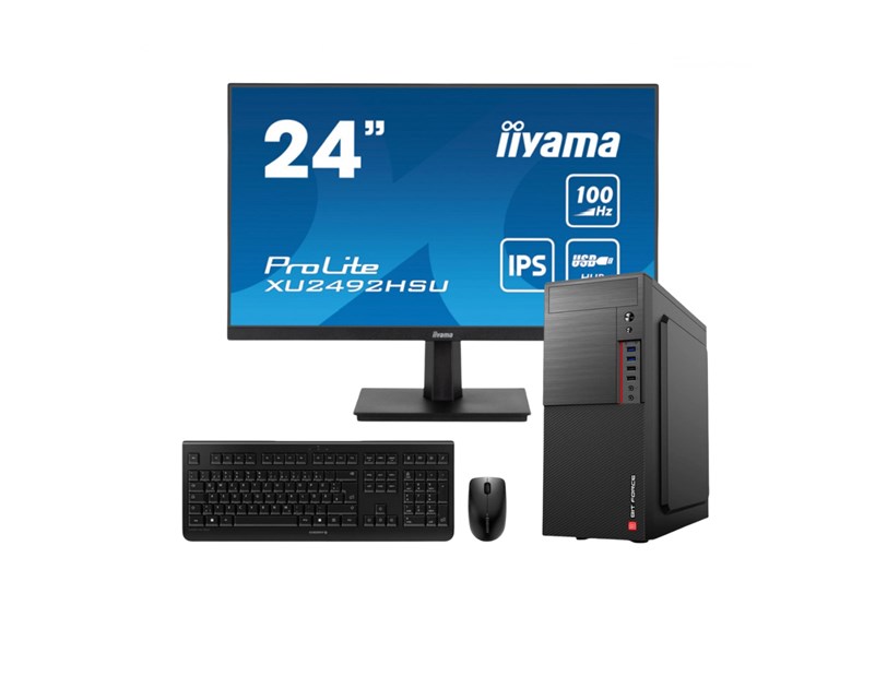 Cratos EduForce BTS - Intel i5-12400, 16GB DDR5, 1TB NVMe SSD, Intel UHD, Windows 11 Professional + tipkovnica/miš/monitor