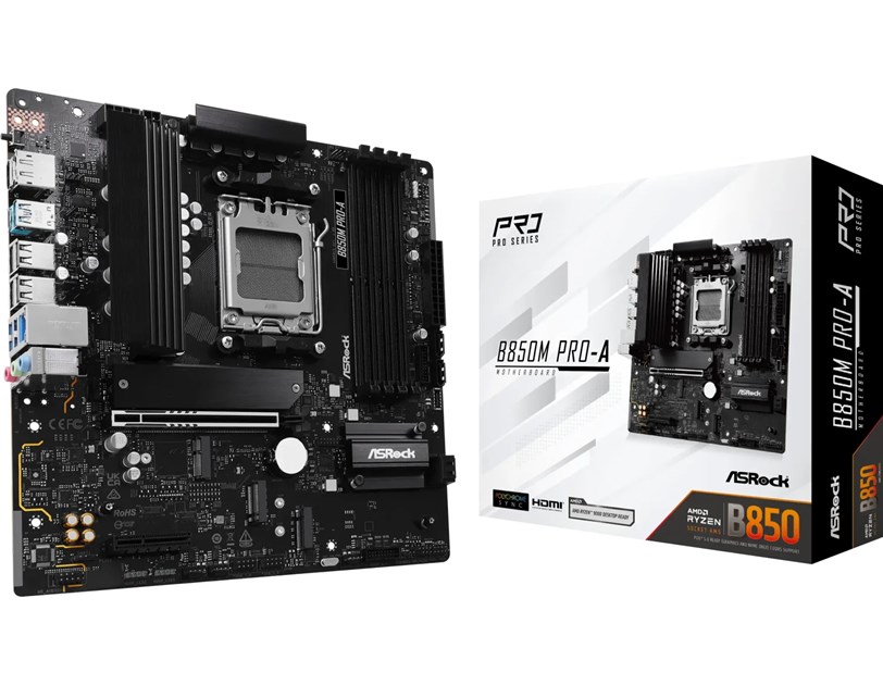 ASRock MB B850M PRO-A, S.AM5, DDR5, PCIe 5.0, HDMI/DP, mATX