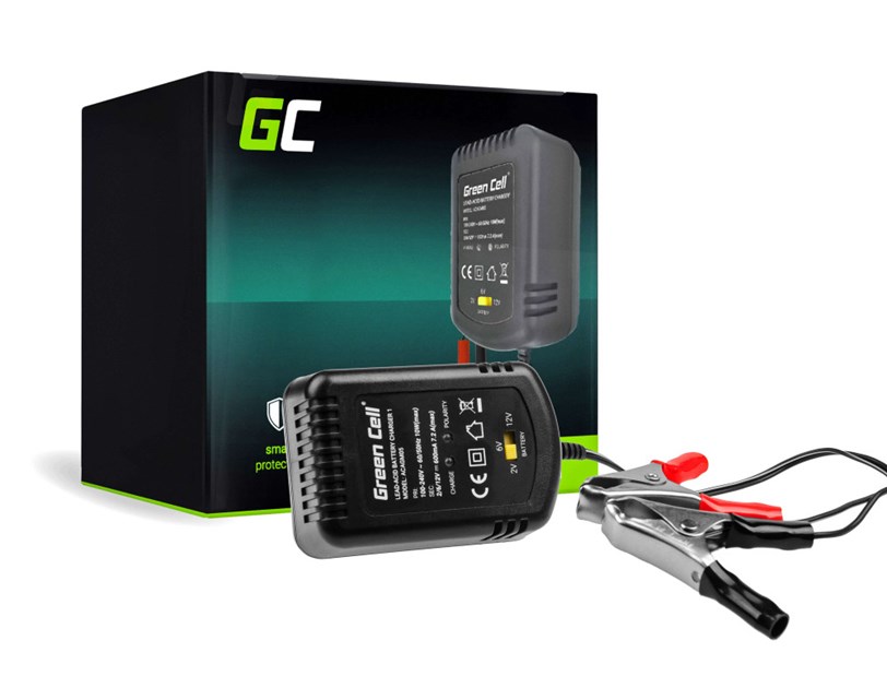 Green Cell (ACAGM05) punjač za AGM, Gel i Lead Acid 6V / 12V (4A), punjač za AGM05, crni