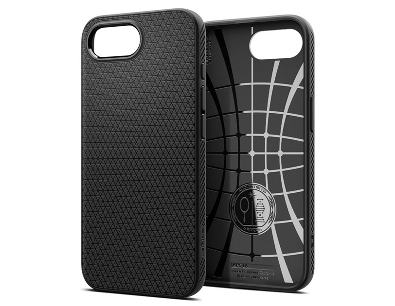 Spigen Liquid Air, zaštitna maska za telefon, mat crna - iPhone 16e (ACS09161)