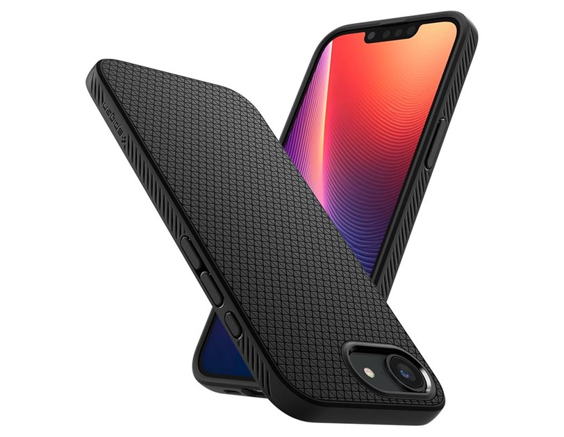 Spigen Liquid Air, zaštitna maska za telefon, mat crna - iPhone 16e (ACS09161)