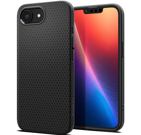 Spigen Liquid Air, zaštitna maska za telefon, mat crna - iPhone 16e (ACS09161)