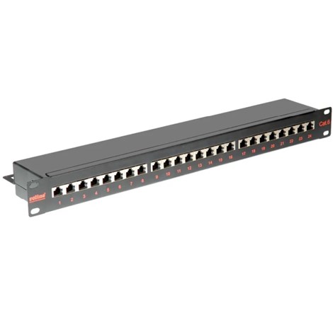 Roline Cat.6/Class E 19" Patch Panel 24-porta STP, crni