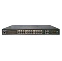 PLANET IPv6/IPv4, 24-Port Managed 802.3at POE+ Gigabit Ethernet Switch + 4-Port Gigabit Combo TP/SFP (220W)