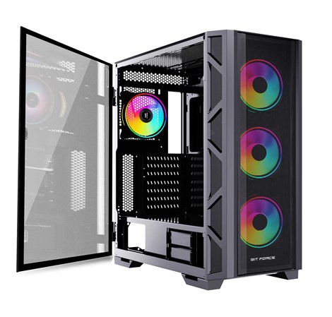 Bit Force GIANT ARGB-TMC4 Gaming E-ATX, Full-Tower kućište bez napajanja, crno