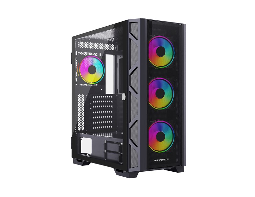 Bit Force GIANT ARGB-TMC4 Gaming E-ATX, Full-Tower kućište bez napajanja, crno