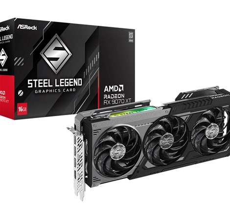 Asrock Radeon RX 9070 XT Steel Legend Dark 16GB GDDR6, PCIe 5.0x16, 1×HDMI/3×DP