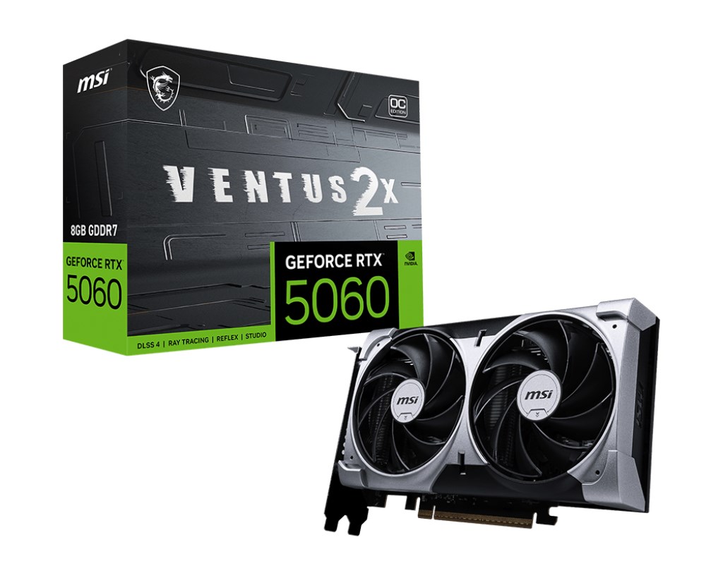 MSI GeForce RTX 5060 Ventus 2X 8G OC 8GB GDDR7/128-bit, PCIe 5.0x16, HDMI/3×DP