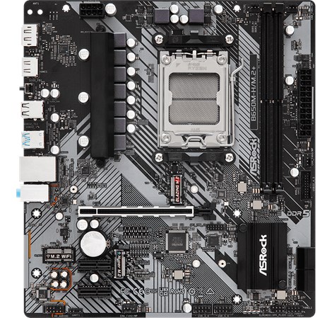 Asrock MB B650M-H/M.2+, S.AM5, 2xDDR5/6400(OC), PCIe 4.0, G-LAN, HDMI/DP, USB-C, mATX