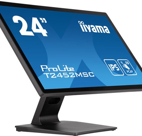 IIYAMA 24" T2452MSC-B1 Touchscreen FHD (1920x1080) IPS, 16:9, 400 cd/m2, 1000:1, 5ms, HDMI, DP, USBx2, 10 point touch, zvučnici
