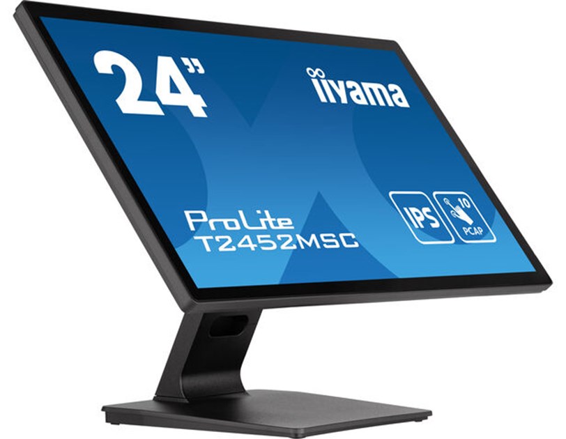 IIYAMA 24" T2452MSC-B1 Touchscreen FHD (1920x1080) IPS, 16:9, 400 cd/m2, 1000:1, 5ms, HDMI, DP, USBx2, 10 point touch, zvučnici
