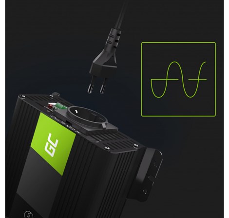 Green Cell inverter Pro 12V na 230V, 300W/600W čisti sinus, Pure sine wave