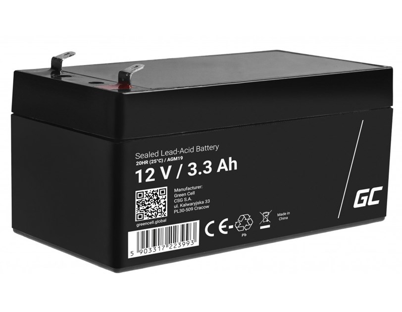 Green Cell (AGM19) baterija AGM 12V/3.3Ah