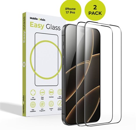 Mobile Origin EasyGlass zaštitno staklo iPhone 17 Pro, 2 pack