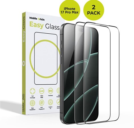 Mobile Origin EasyGlass zaštitno staklo iPhone 17 Pro Max, 2 pack