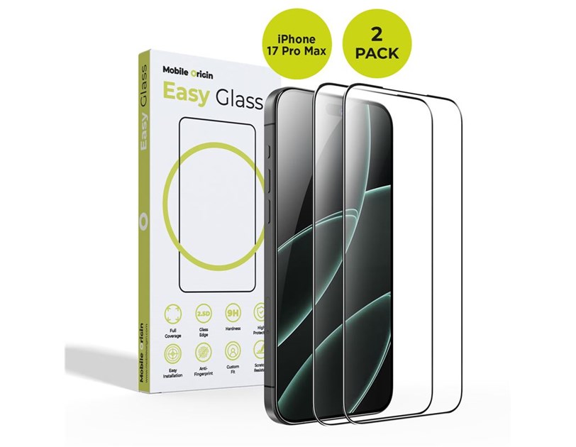 Mobile Origin EasyGlass zaštitno staklo iPhone 17 Pro Max, 2 pack