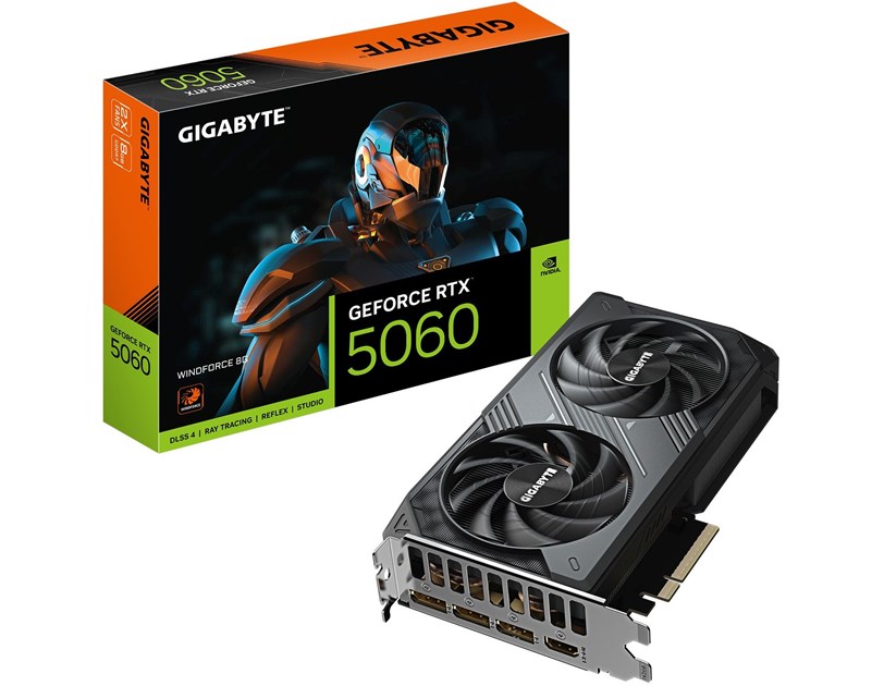 Gigabyte GeForce RTX 5060 Windforce 8GB GDDR7, 8GB GDDR7/128-bit, PCIe 5.0x16, HDMI/3×DP