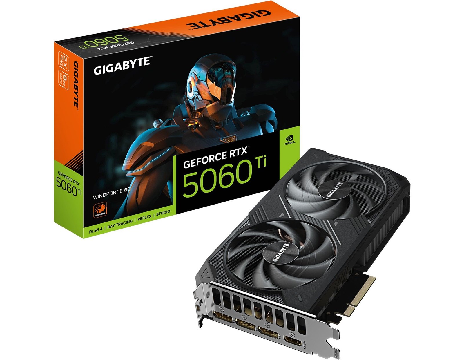 Gigabyte GeForce RTX 5060 TI Windforce 8GB GDDR7, 8GB GDDR7/128-bit, PCIe 5.0x16, HDMI/3×DP