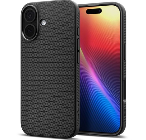 Spigen Liquid Air, matte black - iPhone 17