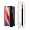 Spigen Glass tR EZ Fit (Privacy) 2 Pack, zaštitno staklo za ekran telefona 2 kom - iPhone 17/16 Pro/17 (AGL07929)