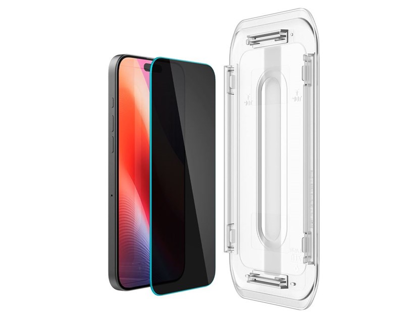 Spigen Glass tR EZ Fit (Privacy) 2 Pack, zaštitno staklo za ekran telefona 2 kom - iPhone 17/16 Pro/17 (AGL07929)