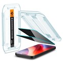 Spigen Glass tR EZ Fit (Privacy) 2 Pack, zaštitno staklo za ekran telefona 2 kom - iPhone 17/16 Pro/17 (AGL07929)