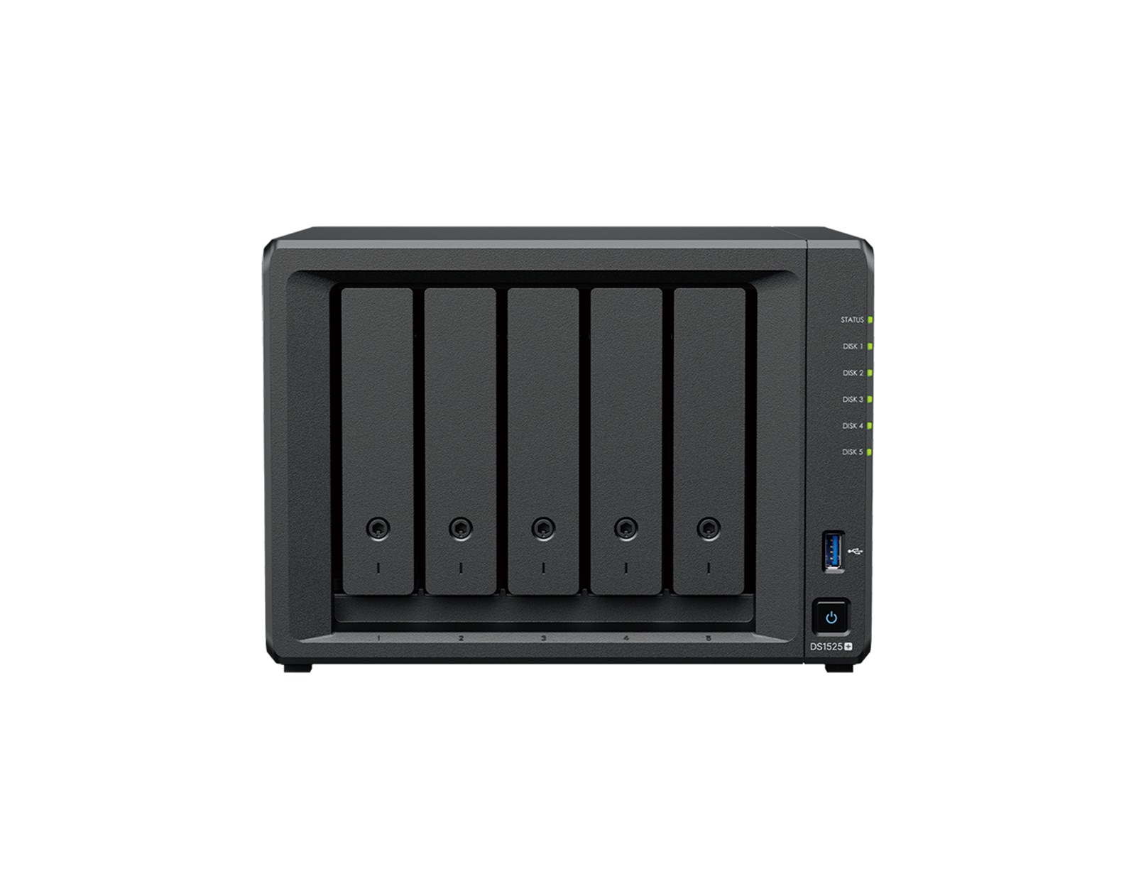 Synology DS1525+ DiskStation 5-bay NAS server/samo za Synology diskove/ AMD Ryzen V1500B, Memory: 8 GB, LAN:2x 2.5GbE, 2x USB 3.2 Gen1, 2x USB-C