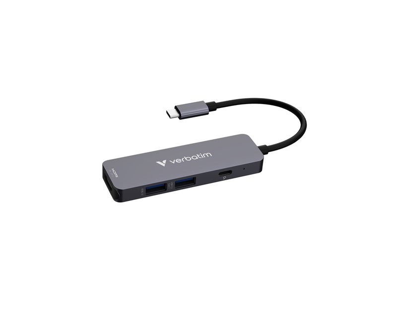 Verbatim USB-C Essentials Multiport Hub 4 priključaka: HDMI, USB-C PD, USB-A 3.2 Gen 1, USB-A
