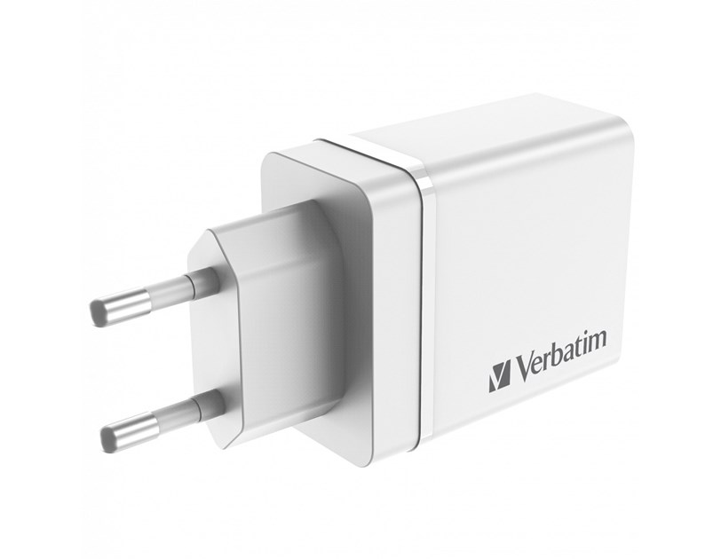 Verbatim zidni punjač 30W, 3×USB-A/1×USB-C, bijeli