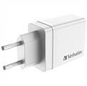 Verbatim zidni punjač 30W, 3×USB-A/1×USB-C, bijeli